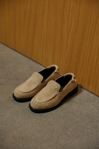 Büzgülü Gerçek Deri Loafer | Como - Bej