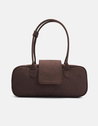 Kapaklı Süet Çanta | Rule - Kahverengi - Jorbinol