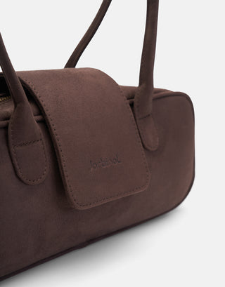 Kapaklı Süet Çanta | Rule - Kahverengi - Jorbinol