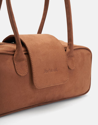 Kapaklı Süet Çanta | Rule - Taba - Jorbinol