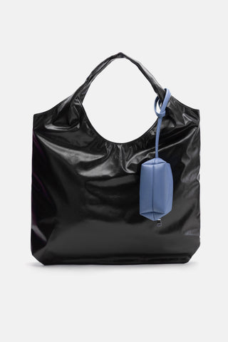 Suni Deri Büyük Çanta | Mini El Çantası ile - Siyah - Jorbinol