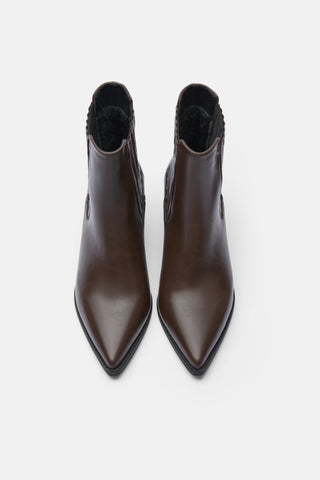 Sivri Burunlu Western Bot | Nora - Kahverengi