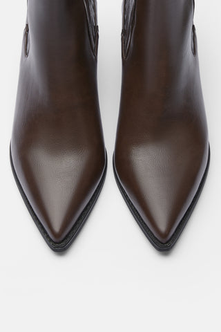 Sivri Burunlu Western Bot | Nora - Kahverengi