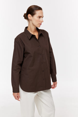 Basic Gömlek - Kahverengi