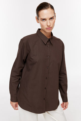 Basic Gömlek - Kahverengi