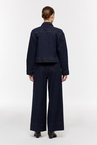 Aksesuar Detaylı Denim Ceket - Lacivert