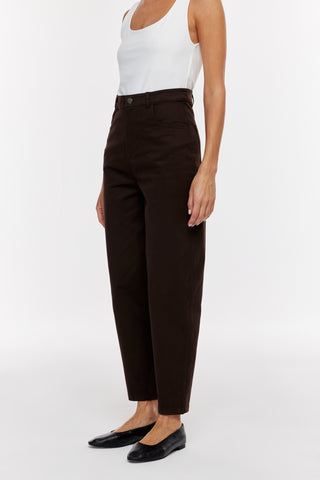 Havuç Formlu Gabardin Pantolon - Kahverengi