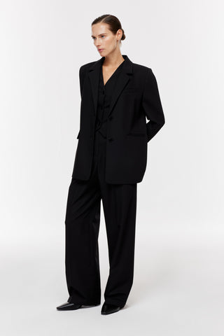 Blazer Ceket & Pantolon Takım - Siyah