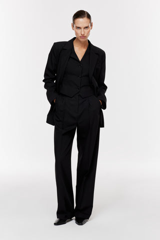 Blazer Ceket & Pantolon Takım - Siyah