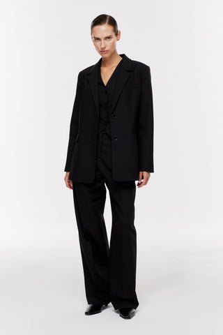 Blazer Ceket & Pantolon Takım - Siyah