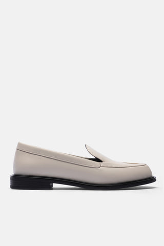 Oval Burun Klasik Loafer | Blok - Bej
