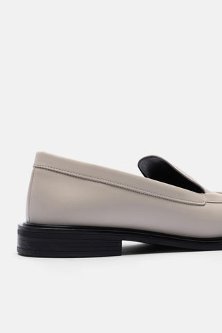 Oval Burun Klasik Loafer | Blok - Bej