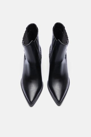 Sivri Burunlu Western Bot | Nora - Siyah