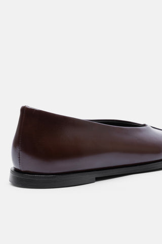 Küt Burunlu Kadın Babet Ayakkabı | Viona - Kahverengi