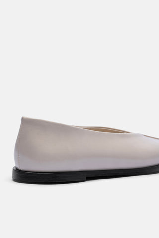 Küt Burunlu Kadın Babet Ayakkabı | Viona - Bej