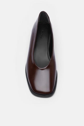 Küt Burunlu Kadın Babet Ayakkabı | Alora - Kahverengi