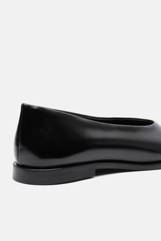 Küt Burunlu Kadın Babet Ayakkabı | Alora - Siyah