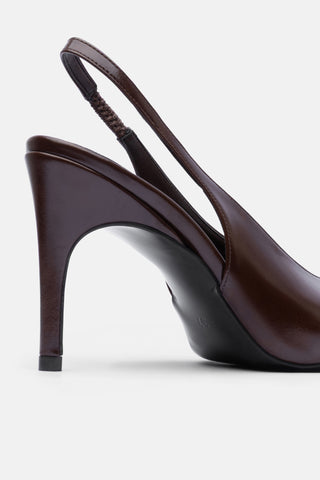 Sivri Burun İnce Topuklu Kadın Ayakkabı | Nasila - Kahverengi