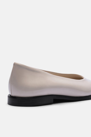 Küt Burunlu Kadın Babet Ayakkabı | Alora - Bej