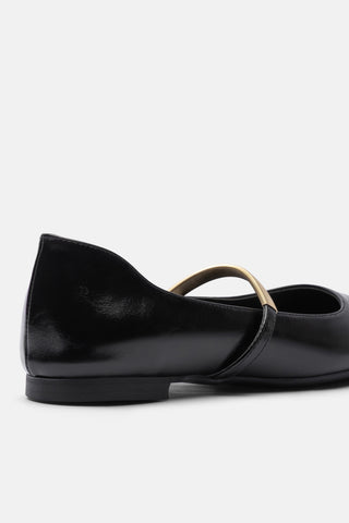 Gold Aksesuarlı Kadın Babet | Miya - Siyah