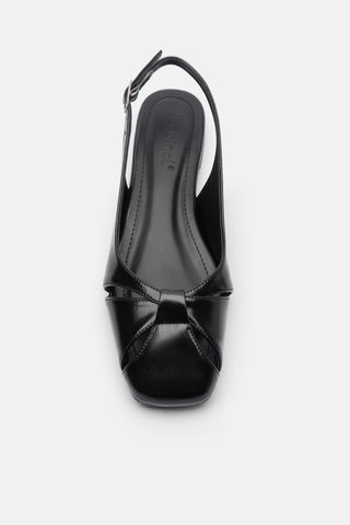 Çapraz Detaylı Düz Kadın Sandalet | Valeri - Siyah