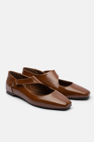 Çapraz Bantlı Kadın Babet | Mote - Taba