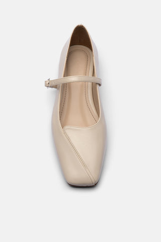 Minimal Mary Jane Kadın Babet | Andy - Bej