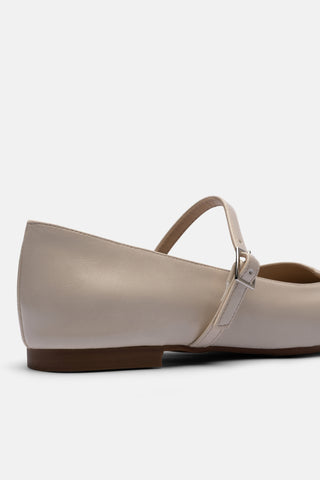 Minimal Mary Jane Kadın Babet | Andy - Bej