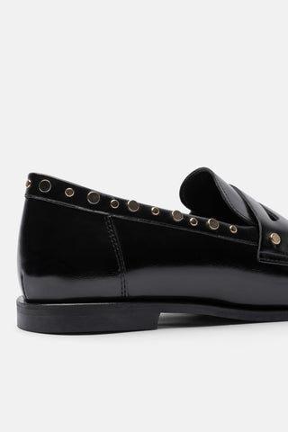 Zımbalı Kadın Loafer Ayakkabı | Vena - Siyah