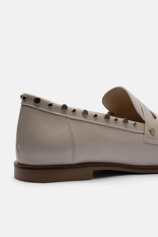Zımbalı Kadın Loafer Ayakkabı | Vena - Bej