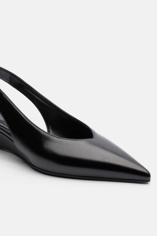 Slingback Topuklu Kadın Ayakkabı | Vela - Siyah