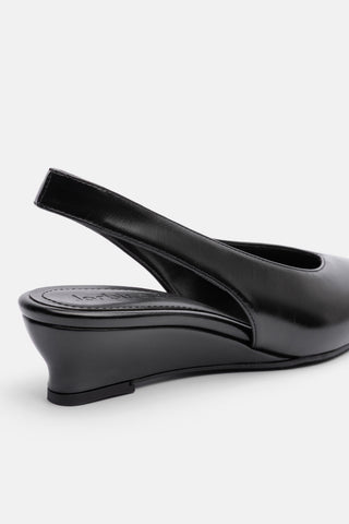 Slingback Topuklu Kadın Ayakkabı | Vela - Siyah