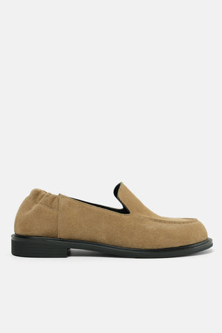 Büzgülü Gerçek Deri Loafer | Como - Vizon