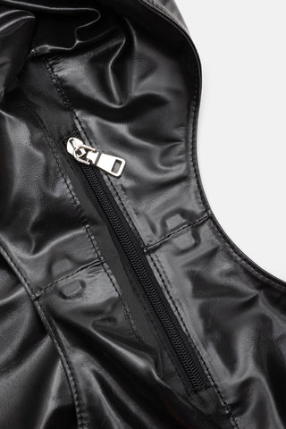 Suni Deri Büyük Çanta | Siyah - Jorbinol