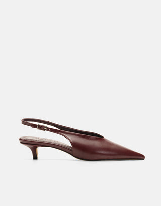 Nika Mini Topuklu Ayakkabı - Bordo