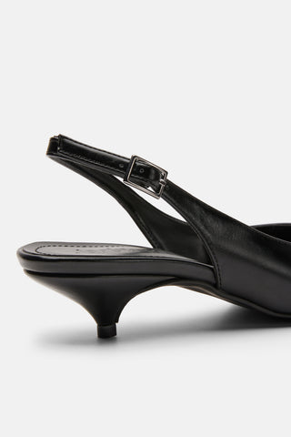 Slingback Topuklu Kadın Ayakkabı | Nimaya - Siyah