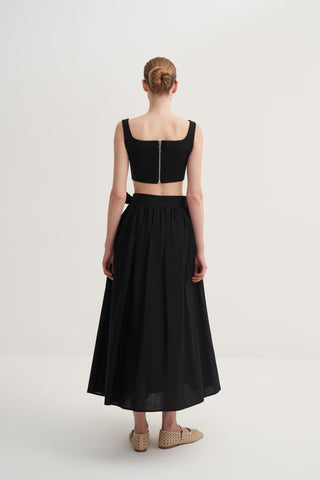 Pamuklu Bralet - Siyah
