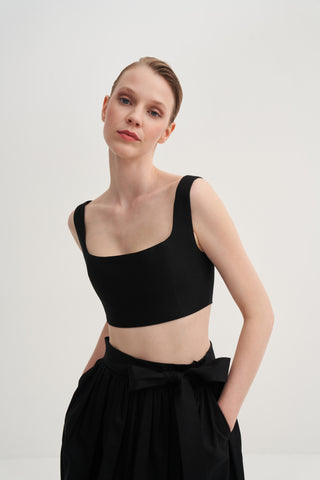 Pamuklu Bralet - Siyah