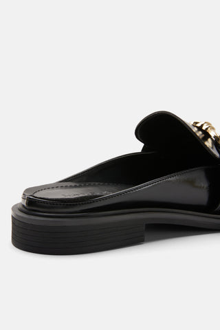Gold Tokalı Loafer Kadın Terlik | Cess  - Siyah