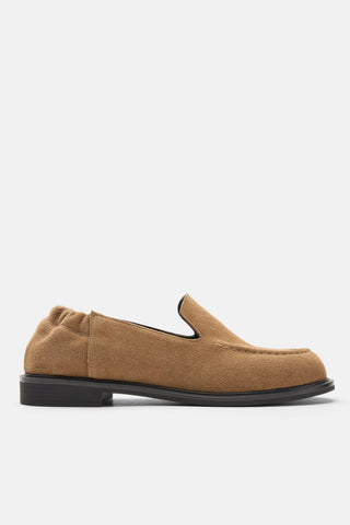 Büzgülü Gerçek Deri Loafer | Como - Vizon