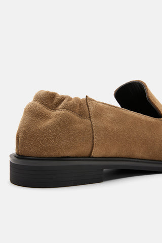 Büzgülü Gerçek Deri Loafer | Como - Vizon
