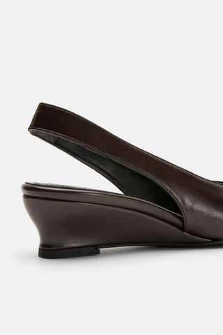 Slingback Topuklu Kadın Ayakkabı | Vela - Kahverengi