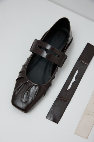 Büzgülü Kadın Babet | Elenor - Kahverengi