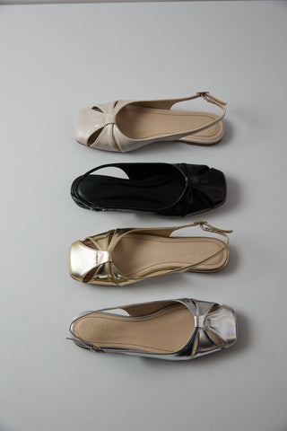 Çapraz Detaylı Düz Kadın Sandalet | Valeri - Gümüş