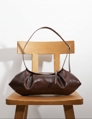 Minimal Kadın Omuz Çantası | Elara - Kahverengi