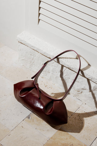 Minimal Kadın Omuz Çantası | Elara - Bordo